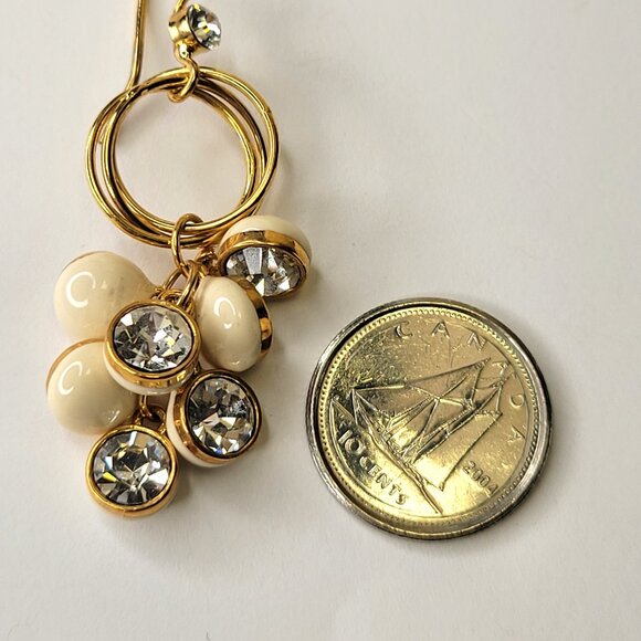 Crystal Charms Cluster Dangle Earrings - Picture 4 of 9